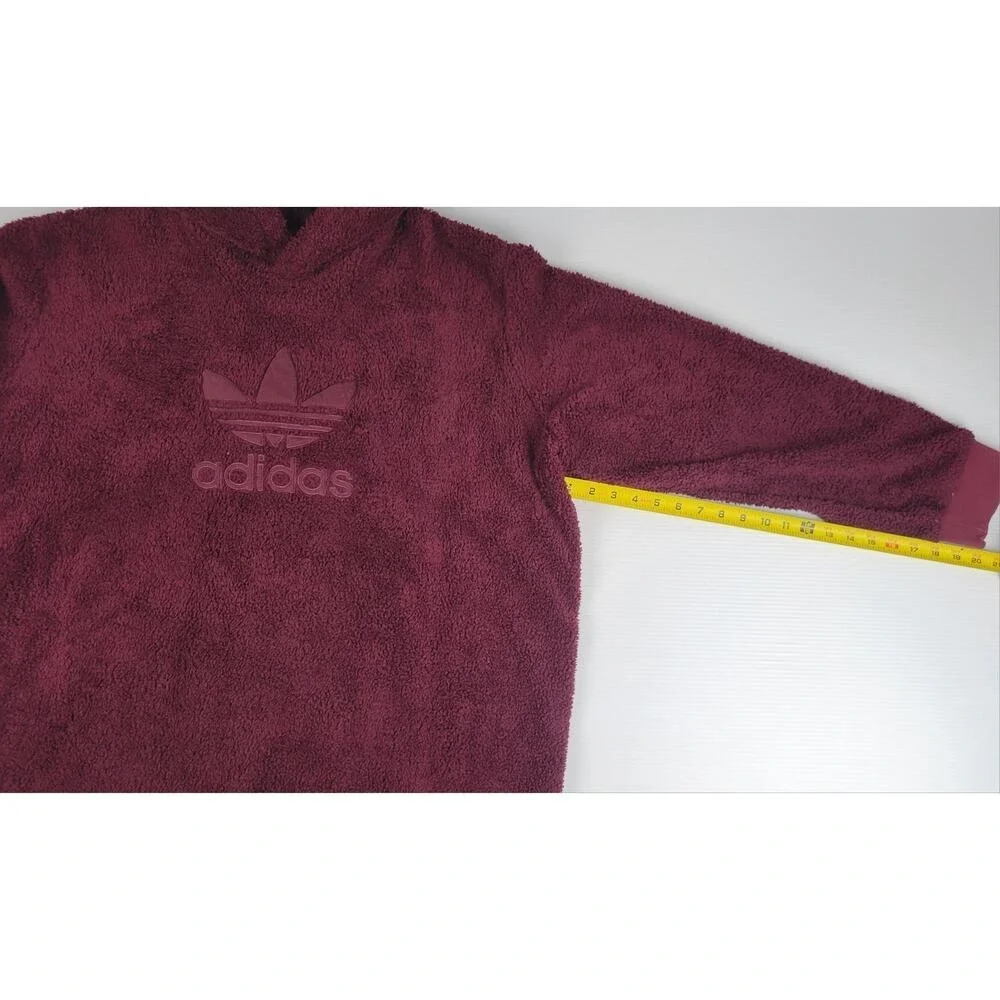 Adidas Mens XXL‎ 2XL Originals Winterized Trefoil Sweater Hoodie Maroon DH7079